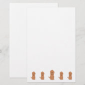 Rode Goldendoodle Hond Design Briefpapier (Voorkant / Achterkant)