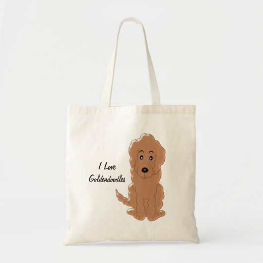 Rode Goldendoodle Hond Design Tote Bag (Voorkant)