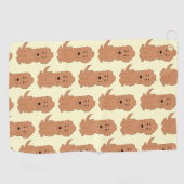 Rode Goldendoodle-hond elke kleur achtergrond Golfhanddoek (Horizontaal)