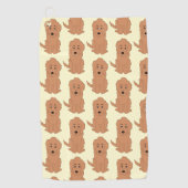 Rode Goldendoodle-hond elke kleur achtergrond Golfhanddoek (Voorkant)