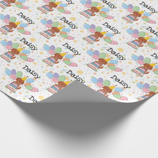 Rode Goldendoodle Hond Verjaardag Cadeaupapier (Hoek)