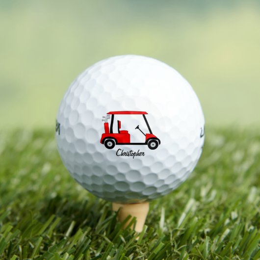 Rode Golf Buggy Ontwerp Golfballen (Insitu Shirt)