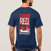 Rode Golf Cart T-Shirt (Achterkant)