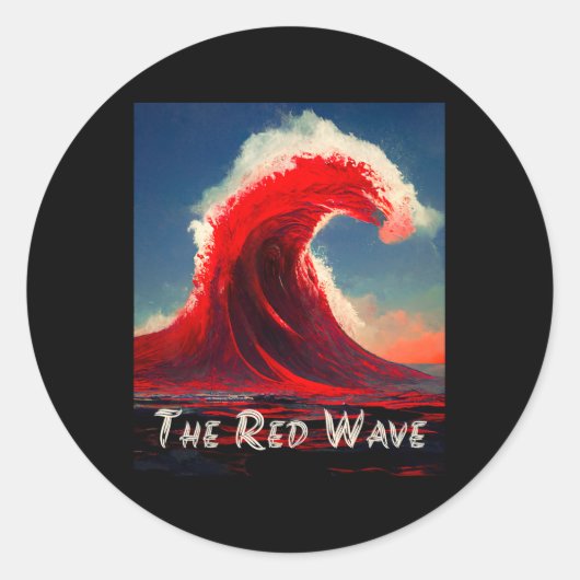Rode Golf Komt Republikeinse Stem Ronde Sticker (Voorkant)