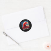 Rode Golf Komt Republikeinse Stem Ronde Sticker (Envelop)