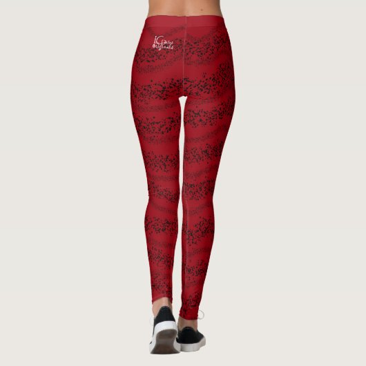 Rode golf Leggings (Achterkant)