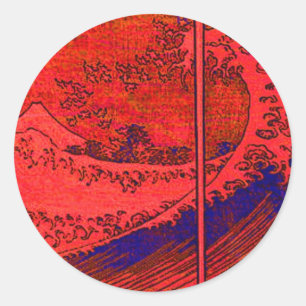 rode golf ronde sticker