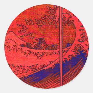 rode golf ronde sticker