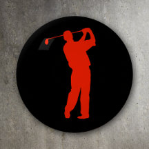Rode Golfer op zwart