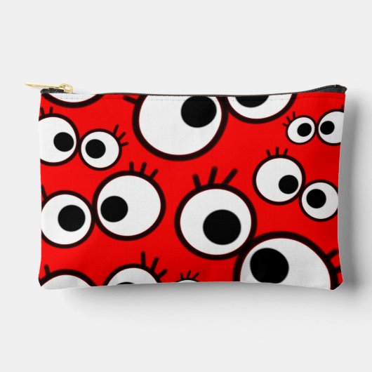 Rode Googly Ogen Pop Patronen Etui (Voorkant)