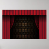 Rode gordijn poster (Voorkant)