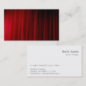 Rode gordijn visitekaartje (Voorkant / Achterkant)