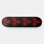 Rode Gothic Damask Persoonlijk Skateboard (Horizontaal)