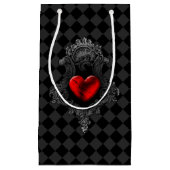 Rode Gothic hart geschenk tas Klein Cadeauzakje (Voorkant)