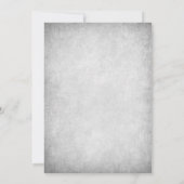 Rode Gotische Bloemen Bruiloft Kaart (Achterkant)