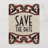 Rode gotische cirkels sparen het Briefkaart van de (Voorkant)