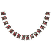 Rode gotische draak geborduurde banier vlaggetjes (Alle)