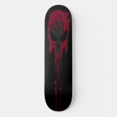 Rode gotische schedel thema persoonlijk skateboard (Voorkant)