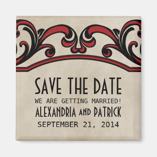 Rode gotische zwemmen sparen de Magnet van de Datu