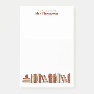 Rode Goud Appel Boekenplank Gepersonaliseerd Leraa Post-it® Notes