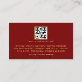 Rode Goud Bouw QR-code Visitekaartje (Achterkant)