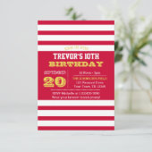 Rode goud en het Witte Team de Uitnodiging van de  (Staand voorkant)