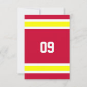 Rode goud en het Witte Team de Uitnodiging van de  (Achterkant)