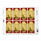 Rode Goud Fabulous 65 Wijnfleslabels Etiket (Full Sheet)