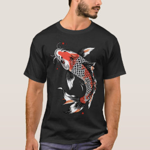 Rode goud karper koi t-shirt