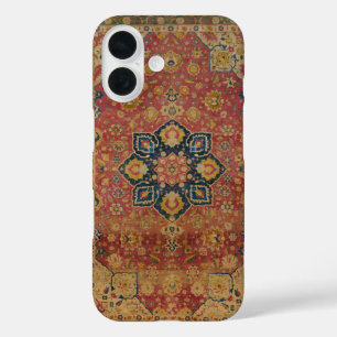 Rode Goud Kashan Tapijt Perzisch Aziatisch iPhone 16 Hoesje