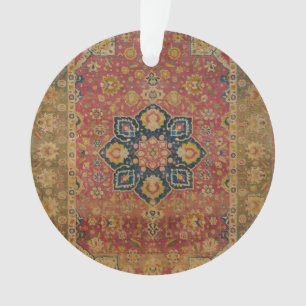 Rode Goud Kashan Tapijt Perzisch Aziatisch Ornament