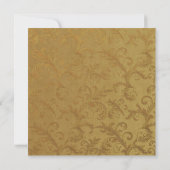 Rode Goud Poinsettia Kerstfeest Kaart (Achterkant)