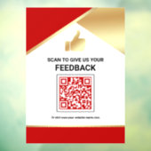 Rode Goud QR-code Klantfeedback Beoordeling Raamsticker (Vel 3)