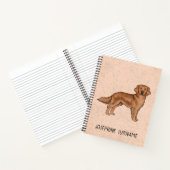 Rode Goud Retriever Schattige Hond Met Aangepaste Notitieboek (Binnen)