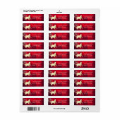 Rode Goud Winter Berner Sennenhond Etiket (Full Sheet)
