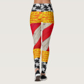 Rode Goud Witte Leggingen Leggings (Achterkant)