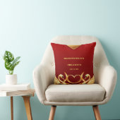 Rode Goud Zwaan Bruidspaar Decoratie 💍 Kussen (Stoel)