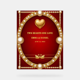 Rode Goud Zwaan Bruiloft Couple Decoratie 💍