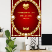 Rode Goud Zwaan Bruiloft Couple Decoratie 💍 (Thuiskantoor)