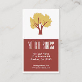 Rode goudboom aanpasbare visitekaartjes