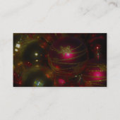 Rode & Gouden Ballen, Kerstfeest Ticket Uitnodigin Informatiekaartje (Achterkant)