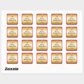 Rode & Gouden Bioscoop Popcorn Feest Sticker (Vel)