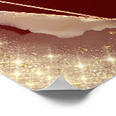 Rode Gouden Bloemen Roos Quinceanera teken Welkom Poster (Hoek)