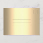 Rode Gouden Bloemrozen Quinceanera Bewaar de Datum Briefkaart (Achterkant)