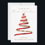 Rode Gouden Boom 2024 Kalender Vrolijk Kerstfeest Feestdagenkaart<br><div class="desc">Stijlvolle Red Gold Tree 2024 Kalender Vrolijk kerstfeest is in een stijlvolle set handgeschreven stijl script. Met een handige 2024 kalender op de achterkant voor uw ontvangers en Happy New Year groet.</div>
