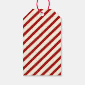 Rode Gouden Candy Cane Streep Cadeaulabel (Achterkant)