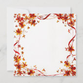 Rode Gouden Charra Quinceanera Kaart (Achterkant)