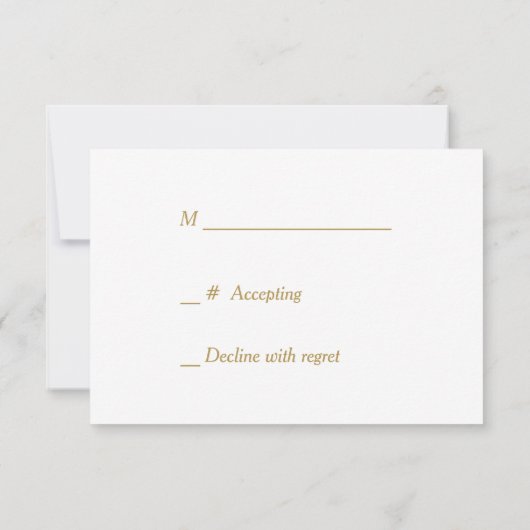 Rode Gouden Christelijk Kruis Bruiloft RSVP (Achterkant)