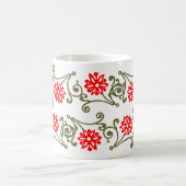Rode Gouden Daisy en Curls Etsen Koffie Mok (Center)