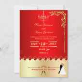 Rode gouden decor kaart (Voorkant)